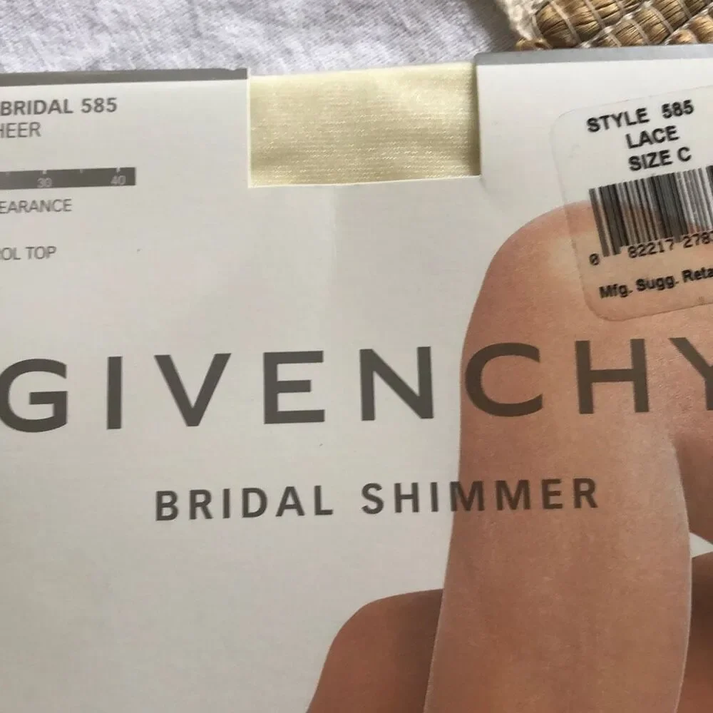 Givenchy Bridal shimmer control top sandal, toe stockings size C￼
